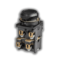 Выключатель кнопочный КЕ 182/2 черный     3з+1р