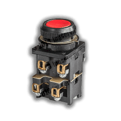 Выключатель кнопочный КЕ 182/2 красный 3з+1р Выключатель кнопочный КЕ 182/2 красный 3з+1р