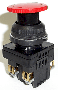 Выключатель кнопочный КЕ 191/1 красный   2з