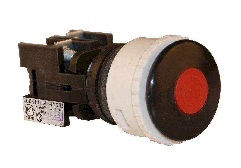 Выключатель кнопочный ВК-43-21 11131 1з+1р черн.гриб с фикс. Выключатель кнопочный ВК-43-21 11131 1з+1р черн.гриб с фикс.