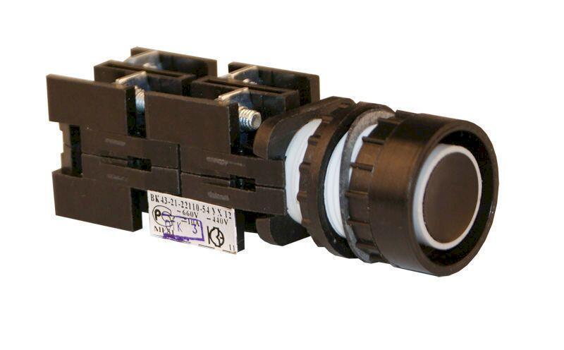 Выключатель кнопочный. ВК-43-21  21110  2з+1р  черн.