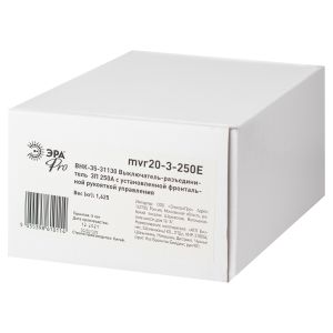 Выключатель-разъединитель ВНК-35-31130 ЭРА PRO mvr20-3-250E 3П 250А с установленной фронтальной рукояткой управления Выключатель-разъединитель ВНК-35-31130 ЭРА PRO mvr20-3-250E 3П 250А с установленной фронтальной рукояткой управления