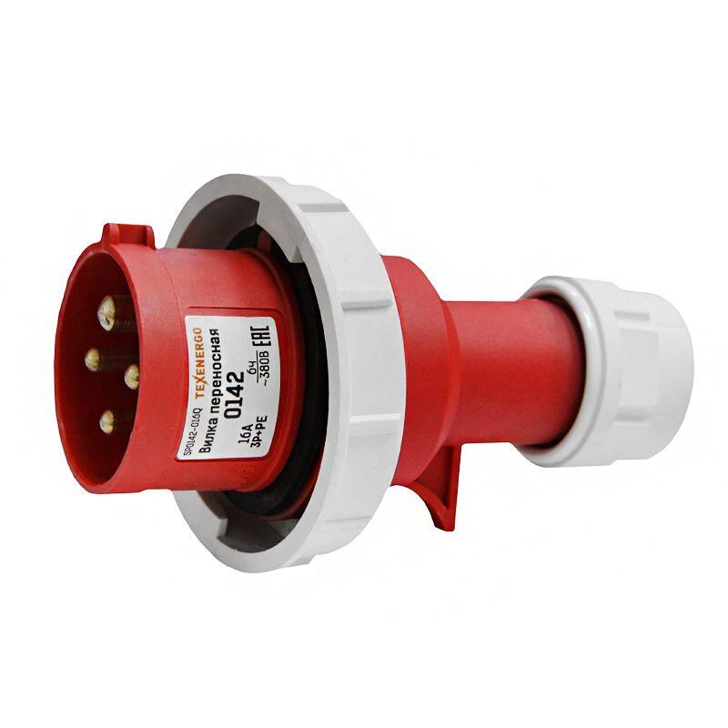 Вилка 0142 переносная 3P+PE 16А 380В IP67 Вилка 0142 переносная 3P+PE 16А 380В IP67