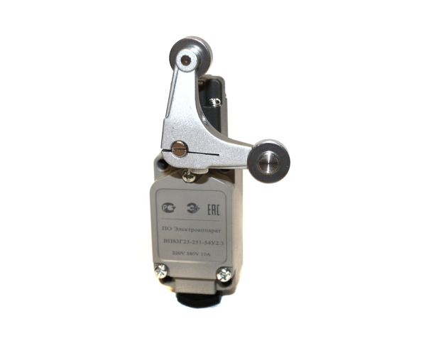 ВП 83Г23-251-54У2.3 двухполюсный, V-образный рычаг с роликами, фиксация, 1НО+1НЗ ВП 83Г23-251-54У2.3 двухполюсный, V-образный рычаг с роликами, фиксация, 1НО+1НЗ