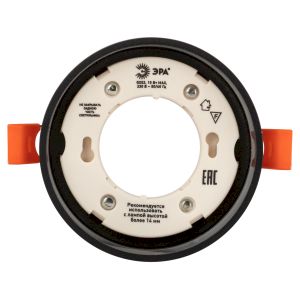 Встраиваемый светильник под лампу GX53 ЭРА KL82 BK черный Встраиваемый светильник под лампу GX53 ЭРА KL82 BK черный