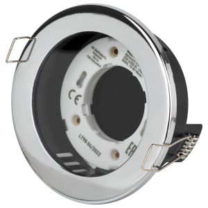 Встраиваемый светильник влагозащищенный ЭРА KL95 CH GX53 IP44 хром