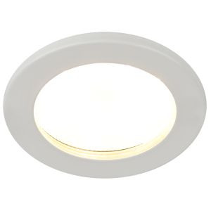 Встраиваемый светильник влагозащищенный ЭРА KL95 WH GX53 IP44 белый