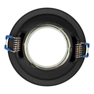 Встраиваемый светильник влагозащищенный ЭРА WR4 SBK MR16/GU5.3 IP44 черный матовый