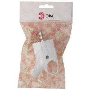 Vx4-W ЭРА Вилка с/з угловая с кольцом 16A белая (24/480/5760)