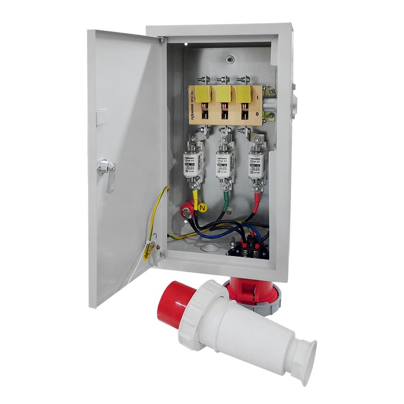 Ящик силовой с рубильником ЯВЗШ_ 125А IP54 с ППН-35 125А (разъём 125А) (ЯВЗШ-32-54) Ящик силовой с рубильником ЯВЗШ_ 125А IP54 с ППН-35 125А (разъём 125А) (ЯВЗШ-32-54)